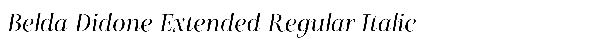 Belda Didone Extended Regular Italic image